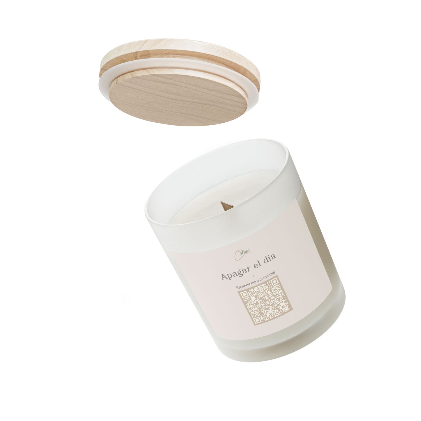 Calma Frosted Glass Candle - 11oz Relaxation Candle for Tranquil Moments