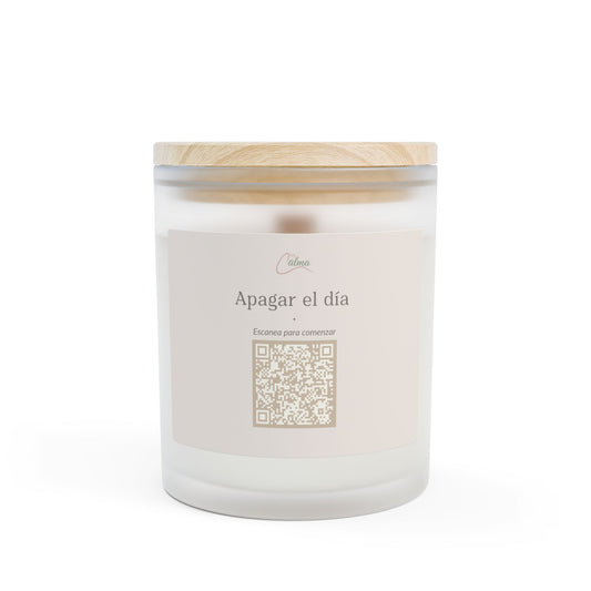 Calma Frosted Glass Candle - 11oz Relaxation Candle for Tranquil Moments