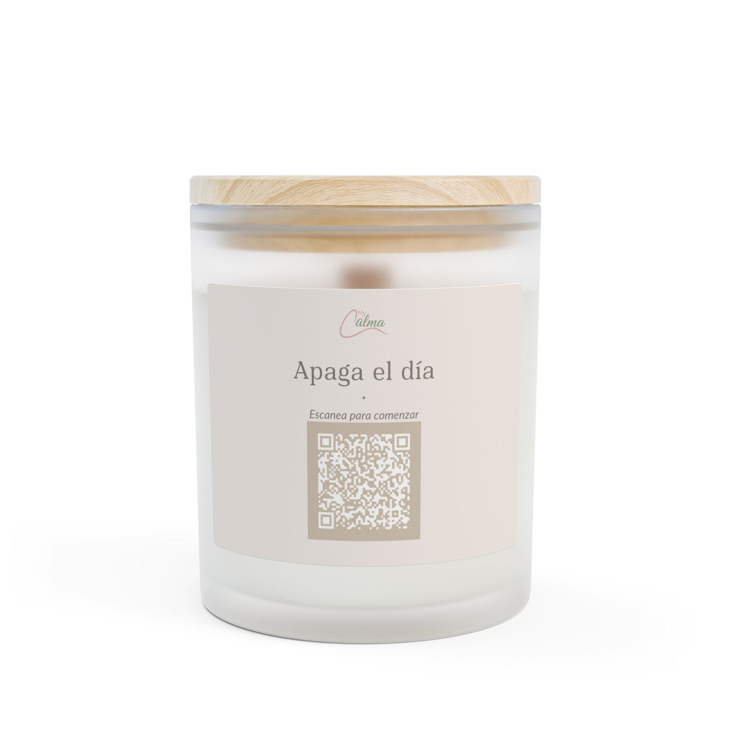 Calma Frosted Glass Candle - 11oz Relaxation Candle for Tranquil Moments