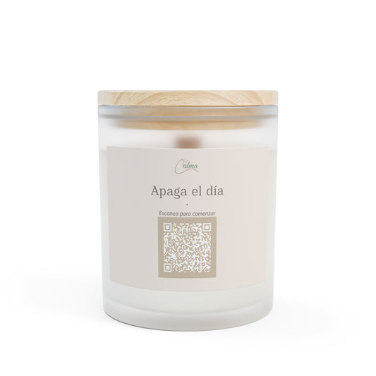 Calma Frosted Glass Candle - 11oz Relaxation Candle for Tranquil Moments
